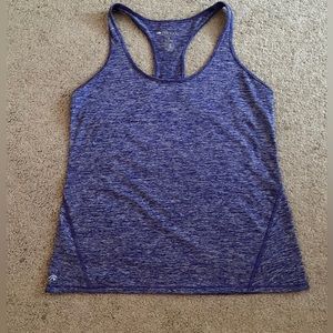 Purple racerback workout shirt